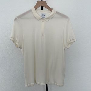 ZARA Zip-up Polo Shirt